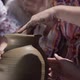 Young Couple Making Jug on Potter's Wheel, Slow Motion - VideoHive Item for Sale