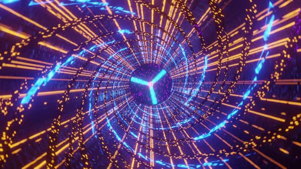 Bright Colorful Sci-Fi Corkscrew Wind Tunnel