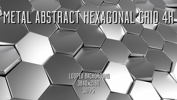 Metal Abstract Hexagonal Grid