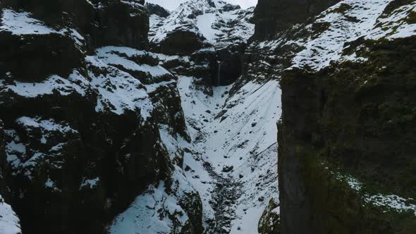 Aerial View of the Glaciers and Snowy Mountains in Iceland