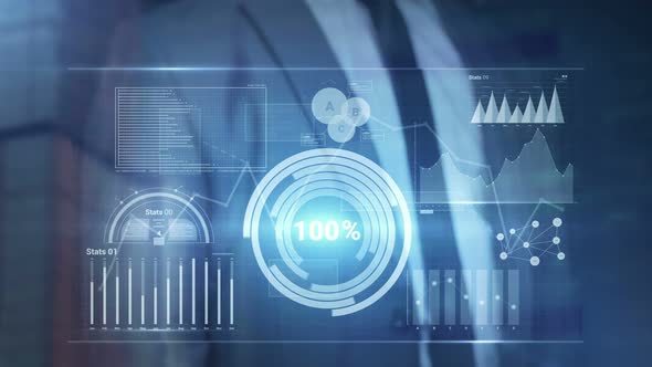 Infographic Projection On A Virtual Panel alt