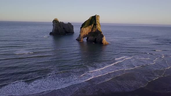 Rocky islets by the beach