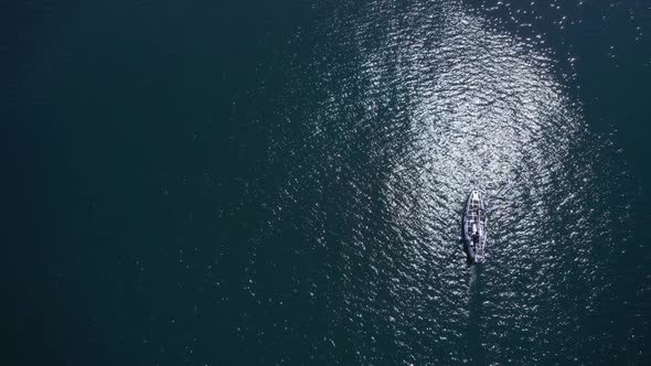 Beatiful Landscape of Ship in Still Oceanic Water