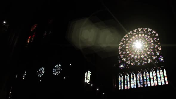 Rose Window Notre-Dame, Paris, Just Before the Fire.