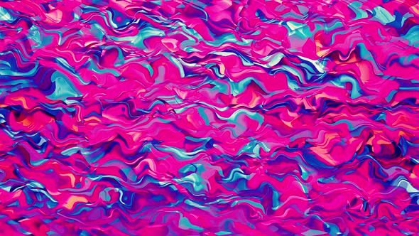 Magenta Blue Wavy Paint Flow