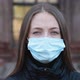 Portrait of a Young Woman Wearing Protective Mask on the Street - VideoHive Item for Sale