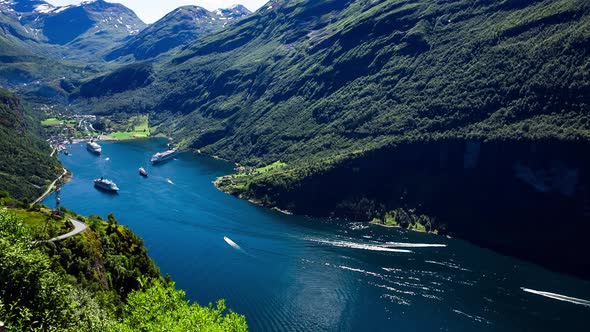 Geiranger Fjord, Norway. Beautiful Nature Norway Natural Landscape