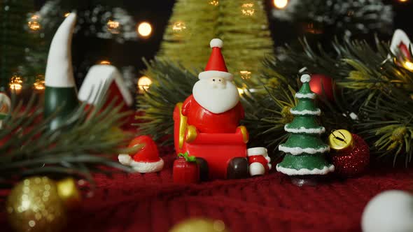 Santa Claus With Christmas Decoration