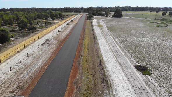 Aerial View of Grassland Road