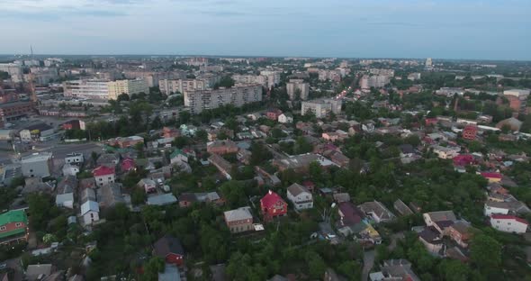 Small City In The Evening Time