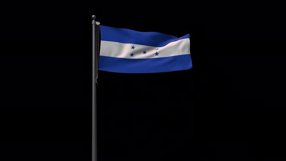 Honduras Flag With Alpha 4K