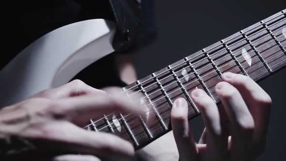 Guitarist Playing an Electric Guitar