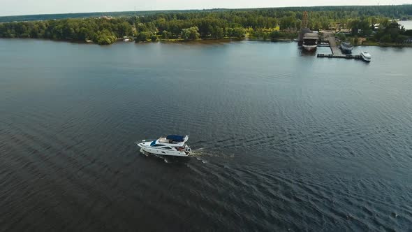 Speed Boat on the River