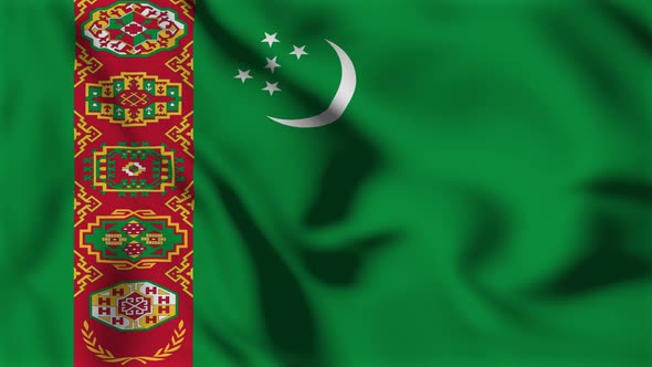 Turkmenistan Flag Animation Loop Background alt