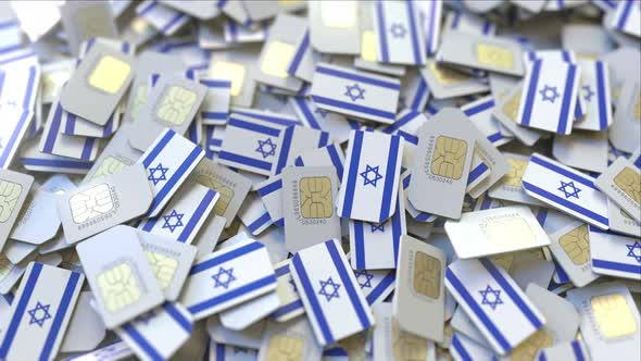 SIM Cards with Flag of Israel