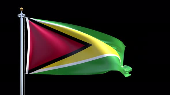 Guyana Waving Flag