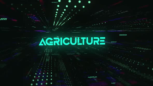 Sci Fi Digital Economics Word Agriculture