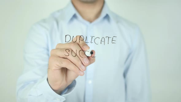 Duplicate Success, Writing On Screen