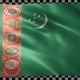 Turkmenistan waving flag looped - VideoHive Item for Sale