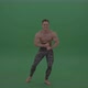 Green Screen Bodybuilder Fitness Trainer Show Muscules On Green Background - VideoHive Item for Sale
