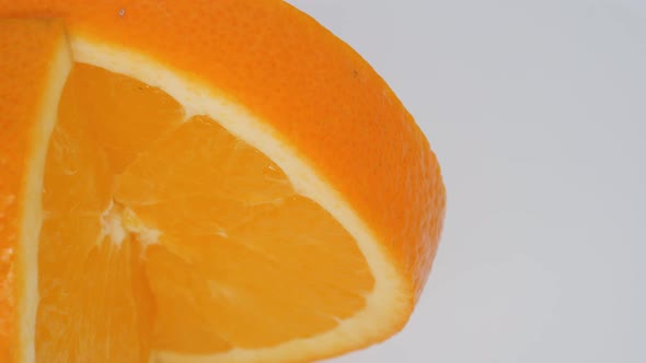 Orange on a White Background