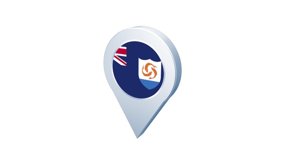 Anguilla Flag Pin Icon