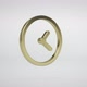 Golden Icon. Clock Rotate Around it Axis on a White Studio Background. Seamless Loop. - VideoHive Item for Sale