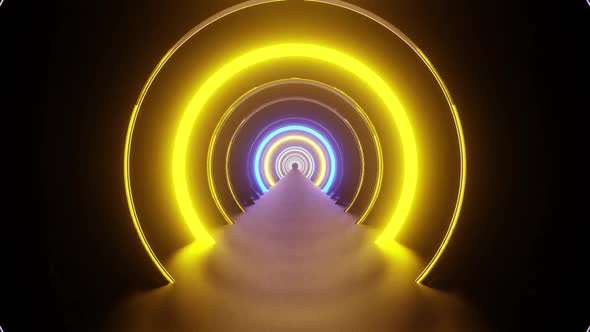 Bright Ring Tunnel Vj Loop Background HD