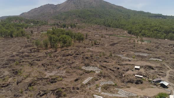 Mountain Landscape with Volcano Batur