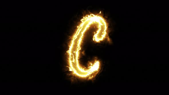 Burning Letter C