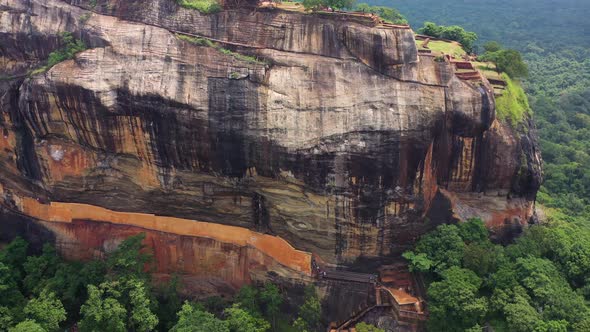 Aerial view of Sigiriya Lion's Rock, Sri Lanka.