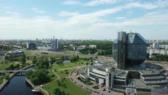 The View From the Top of the National Library in Minsk. Belarus, Public Building