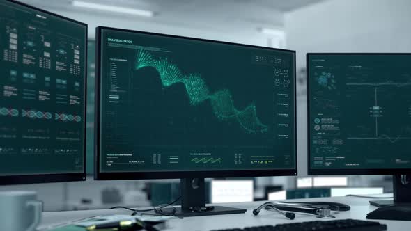 Human Gene Visualization Analysis In Advanced Science Research Software alt