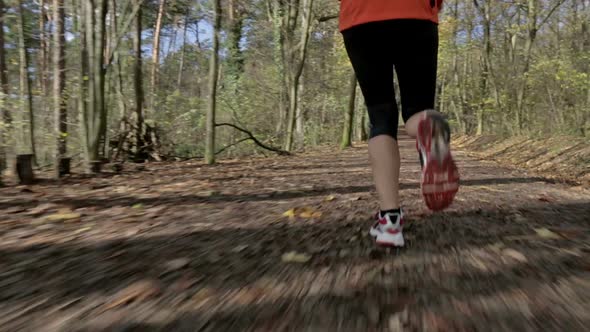 Closeup Legs of Running Woman