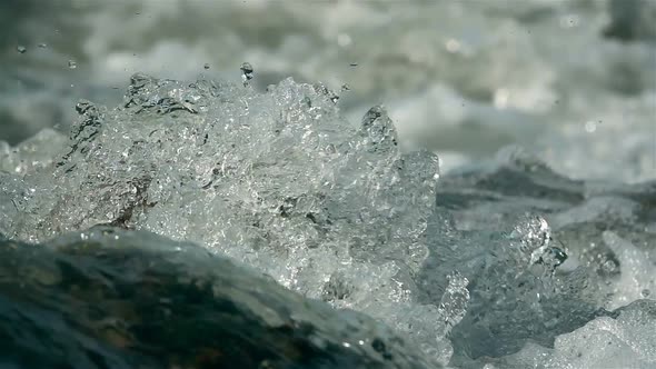 Splashing Water In The River