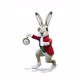 Rabbit Running Late With A Clock on White Background - VideoHive Item for Sale