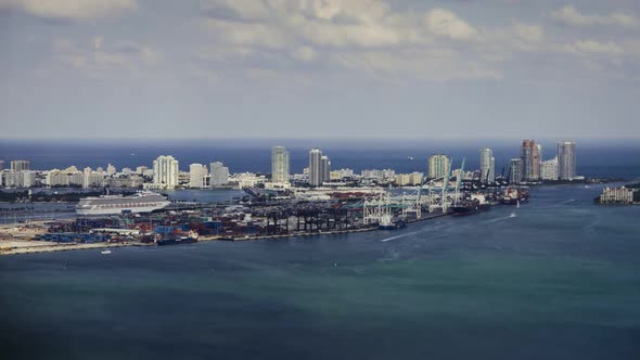 Miami aerial view Timelapse