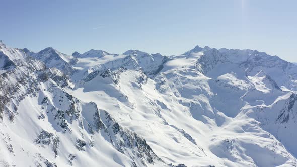 Snowy Mountains in Austria