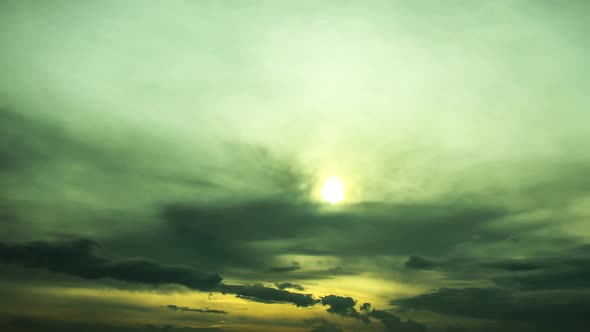 Time-lapse of a stormy cloudscape