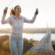 Sportswoman Using Jumping Rope to Stay Fit Outdoor - VideoHive Item for Sale