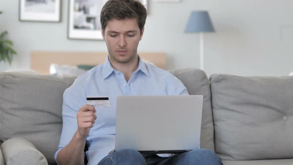 Online Shopping Failure No Money in Bank for Young Man
