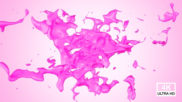 Pink Color Stream Splash Collision alt
