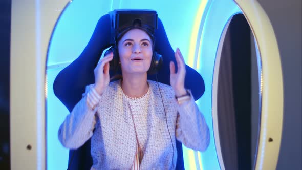 Amazed Young Woman Left Speechless After Virtual Reality Session