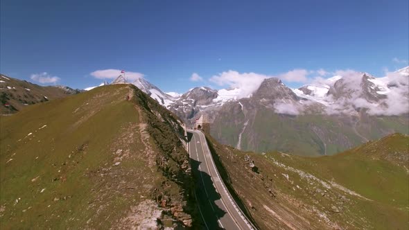 Above the top of Grossglockner road in Austria