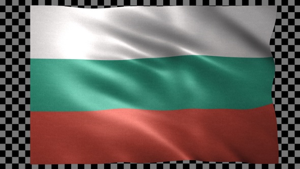 Bulgaria Waving Flag Looped