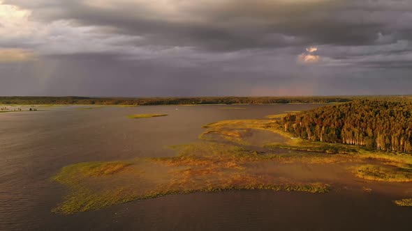 Aerial View of the Storm Clouds