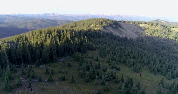 Truly beautiful mountain top vistas in this flight over Colorado Rocky Mountains near Aspen.