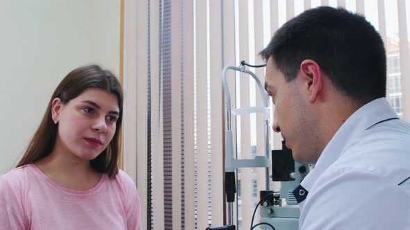 Woman Having a Consultation   in  Cabinet