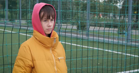 Upset Child By Empty Playground