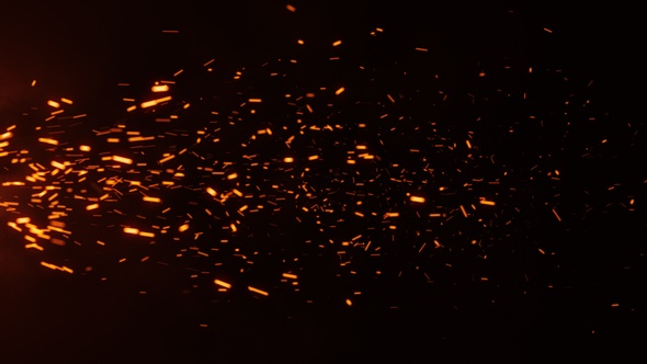 Flying Fire Embers Particles Sparks Background V7 alt